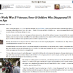 Two World War II Veterans Honor 19 Soldiers Who Disappeared 70 Years Ago